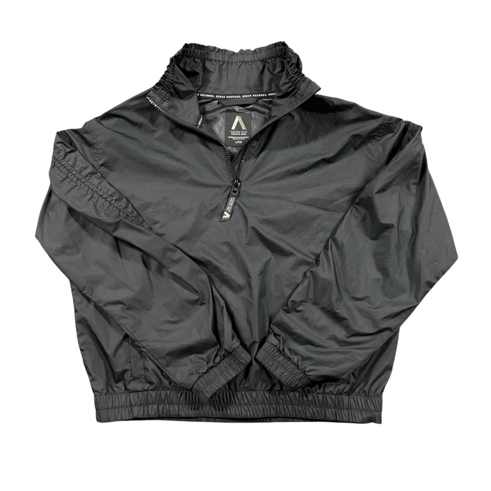 Athleta Girl Allison Felix Black Windbreaker Jacket Youth L 12